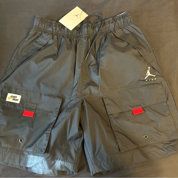 Jordan Gray Athletic Shorts Elastic Waistband - Picture 1 of 3